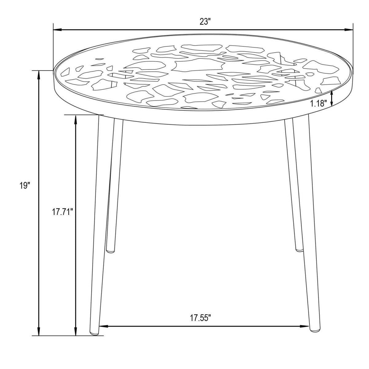 Devon 3 - Piece Patio Dining Set: Aluminum Table with Glass Top & 2 Stackable Flower Chairs