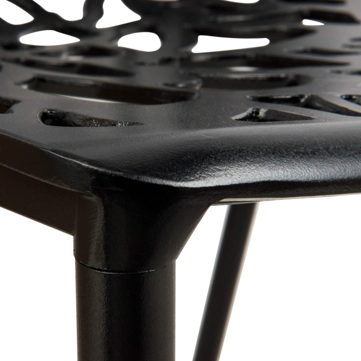 Devon 3 - Piece Patio Dining Set: Aluminum Table with Glass Top & 2 Stackable Flower Chairs