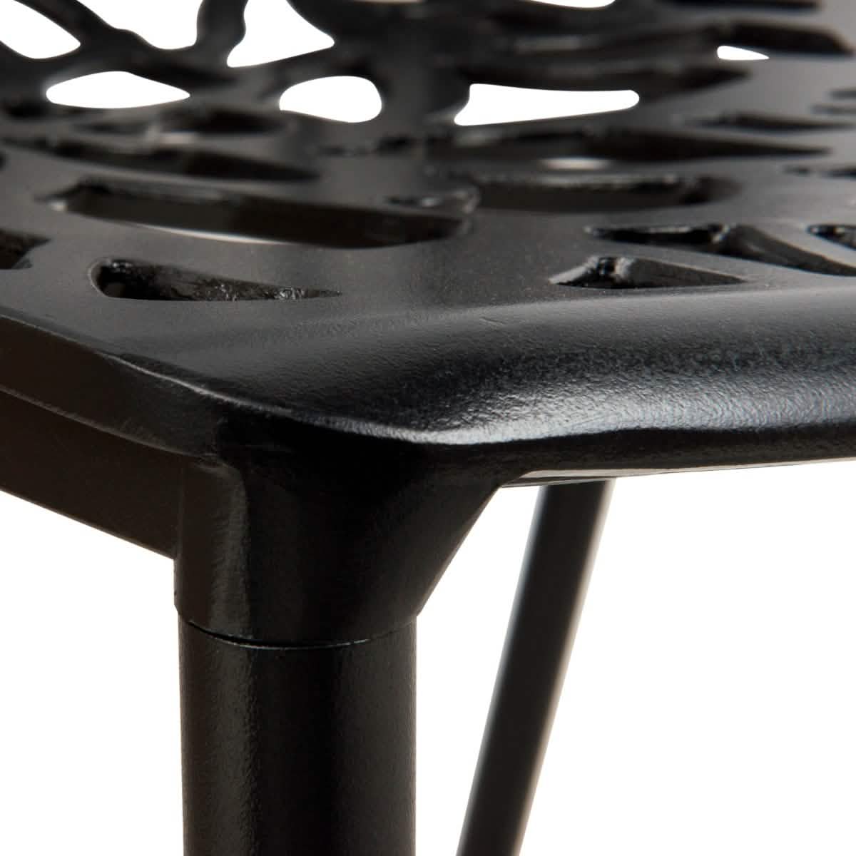 Devon 3 - Piece Patio Dining Set: Aluminum Table with Glass Top & 2 Stackable Flower Chairs