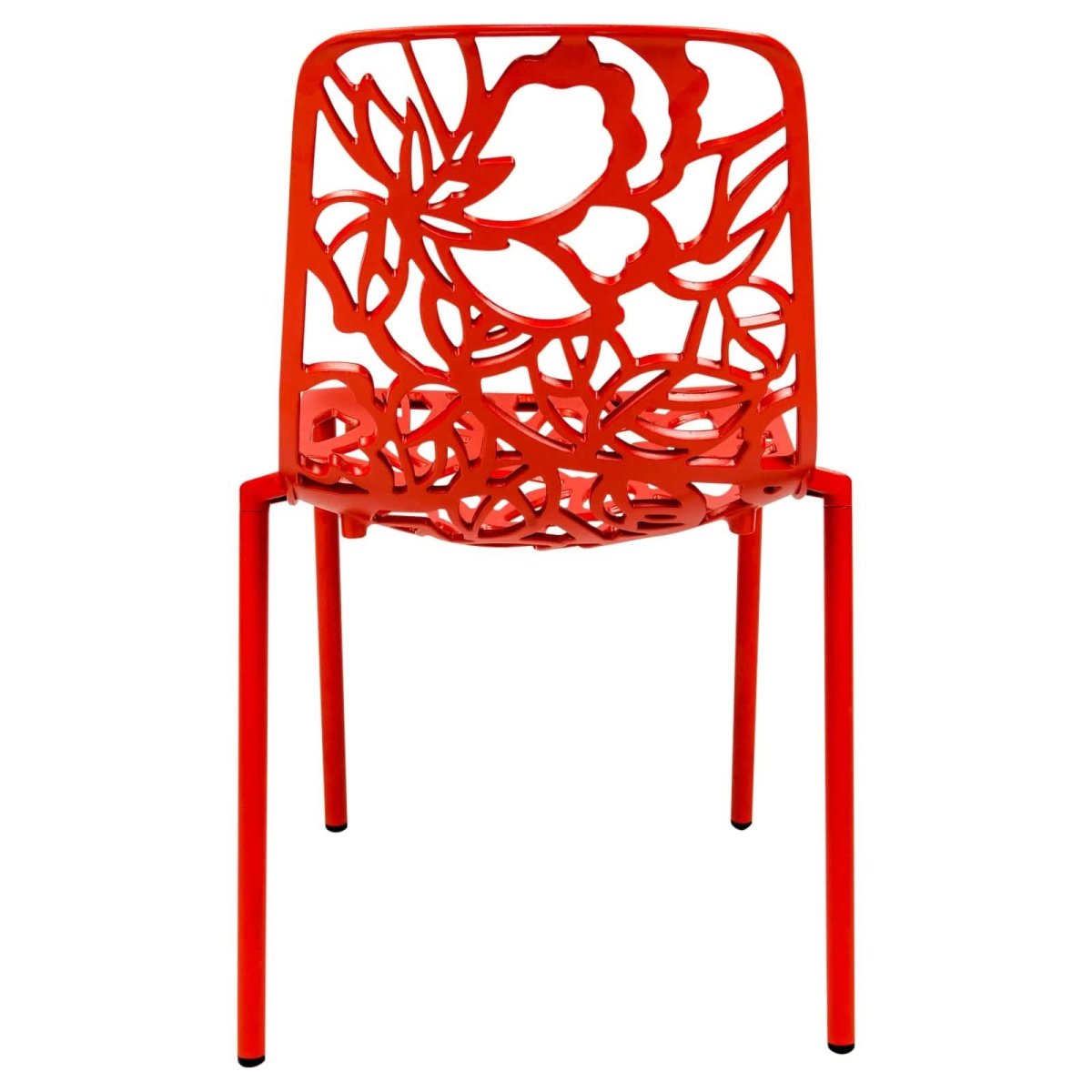 Devon 3 - Piece Patio Dining Set: Aluminum Table with Glass Top & 2 Stackable Flower Chairs