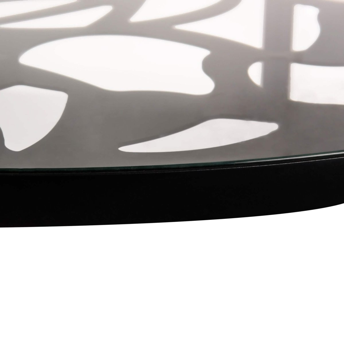 Devon Tree Design Glass Top Aluminum Base Indoor Outdoor Bistro Dining Table