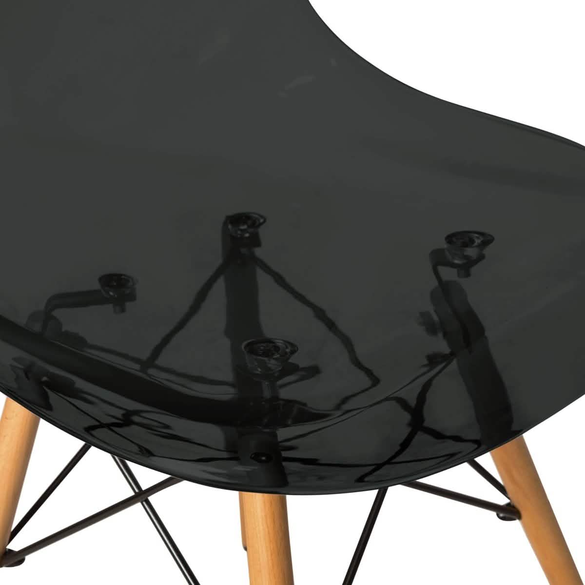 Dover 3 - Piece Dining Set with Round Black MDF Top Bistro Table and 2 Plastic Chairs