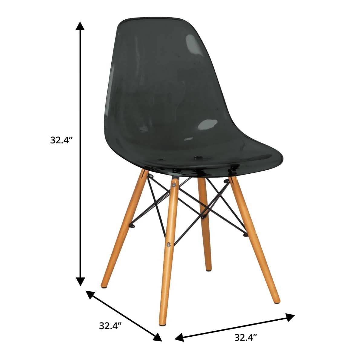 Dover 3 - Piece Dining Set with Round Black MDF Top Bistro Table and 2 Plastic Chairs