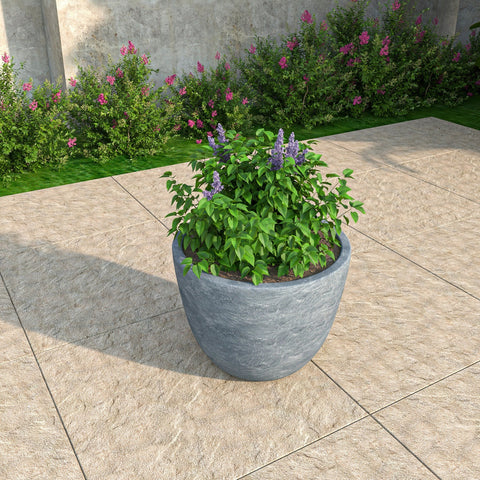 Dahlia Modern Fiberstone and MgO Clay Planter Pot for Indoor and Outdoor