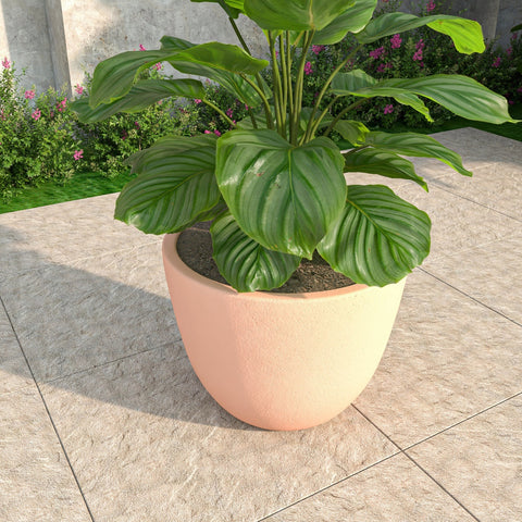 Dahlia Modern Fiberstone and MgO Clay Planter Pot for Indoor and Outdoor