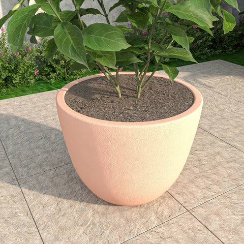 Dahlia Modern Fiberstone and MgO Clay Planter Pot for Indoor and Outdoor