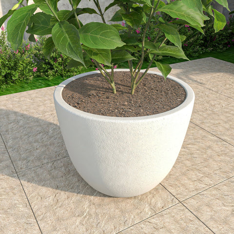 Dahlia Modern Fiberstone and MgO Clay Planter Pot for Indoor and Outdoor