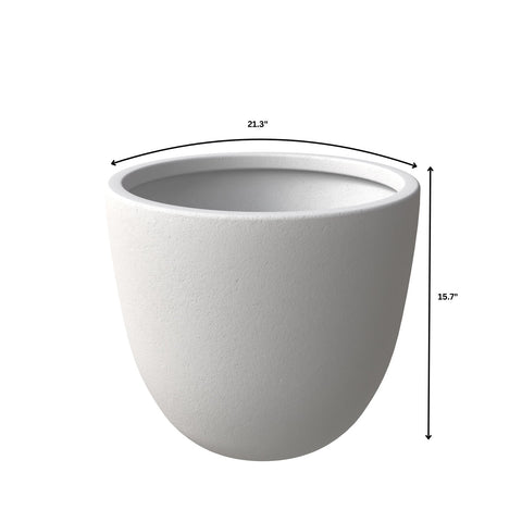 Dahlia Modern Fiberstone and MgO Clay Planter Pot for Indoor and Outdoor