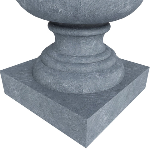 Daisy Fiberstone and Clay Urn Planter with Drainage Holes for Indoor and Outdoor