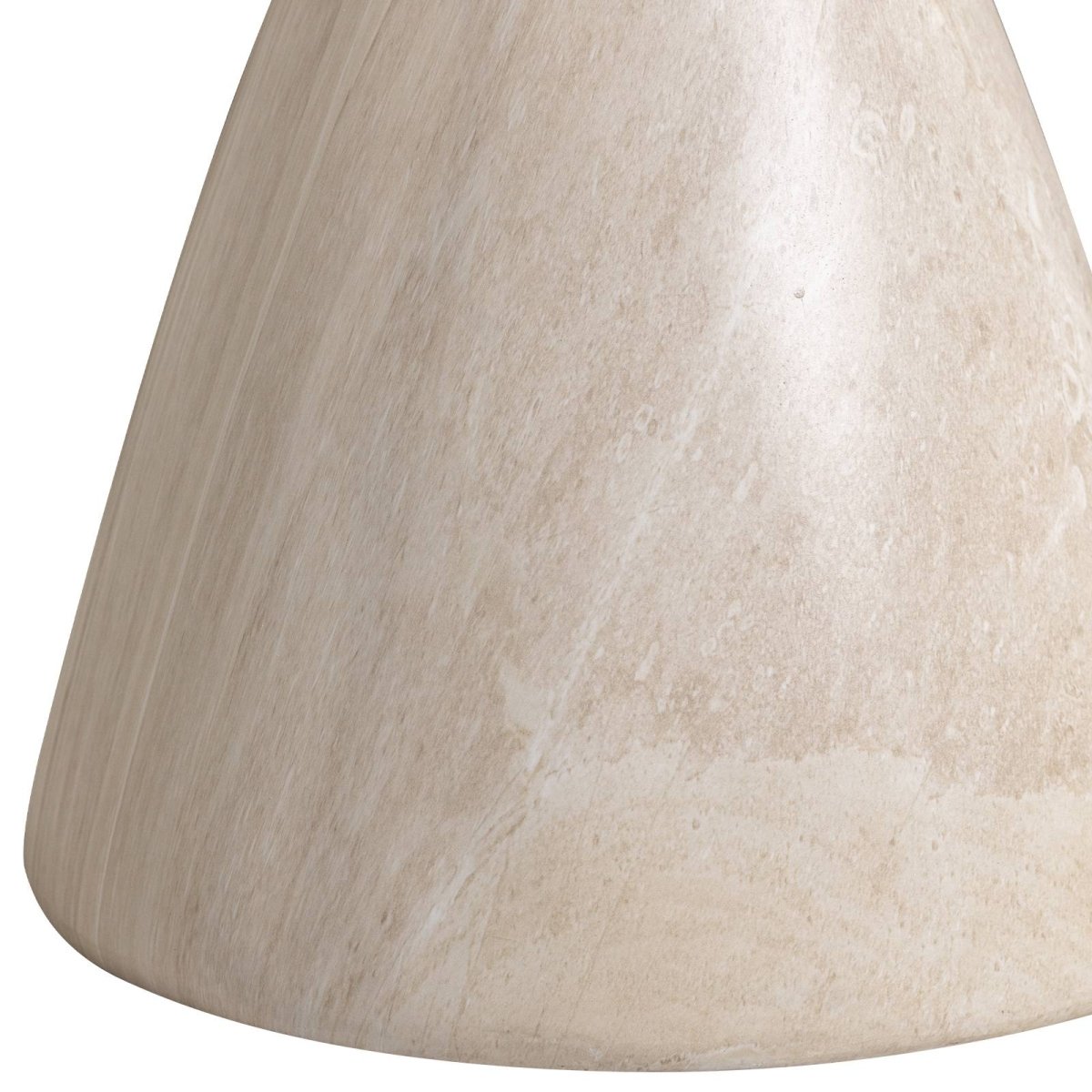 Dune Side Table Fiberstone Round Accent Table and Hourglass Pedestal Base