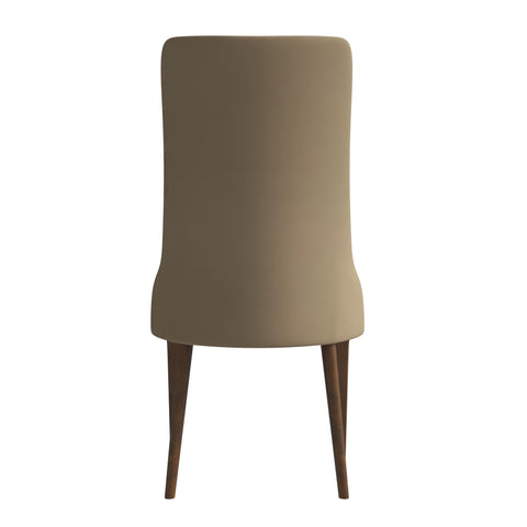 Elm Dining Chair with a Leather/Velvet Seat and a Two-Tone Color Design Backrest in Ash Wood