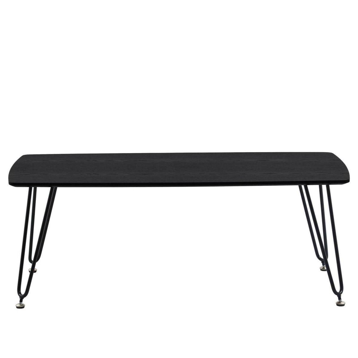 Elmwood Rectangular Coffee Table with Ash Wood Tabletop in Iron