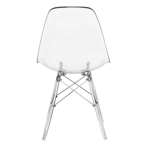 Dover and Cresco Modern Dining Chair Molded Side Chair with Base