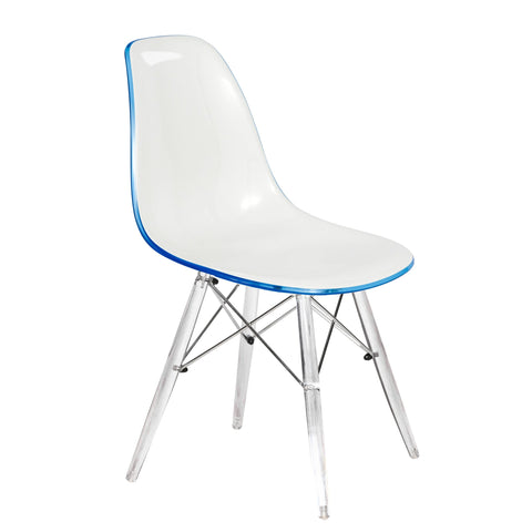 Dover and Cresco Modern Dining Chair Molded Side Chair with Base