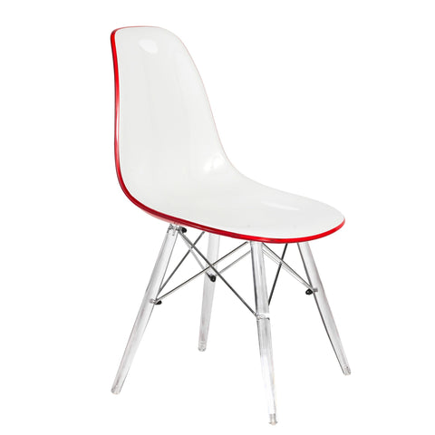 Dover and Cresco Modern Dining Chair Molded Side Chair with Base