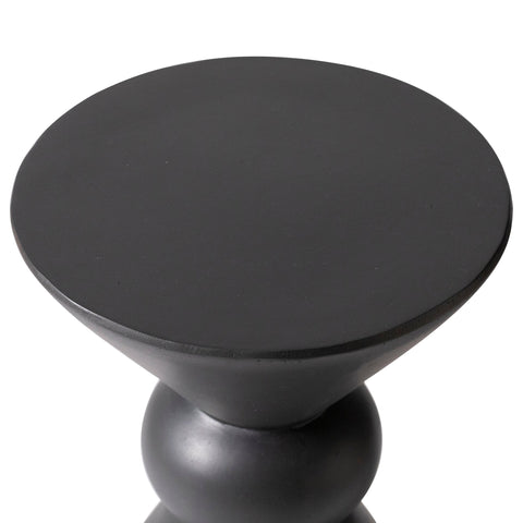 Echo Side Table with Weather-Resistant Fibersone Top Round Accent Table