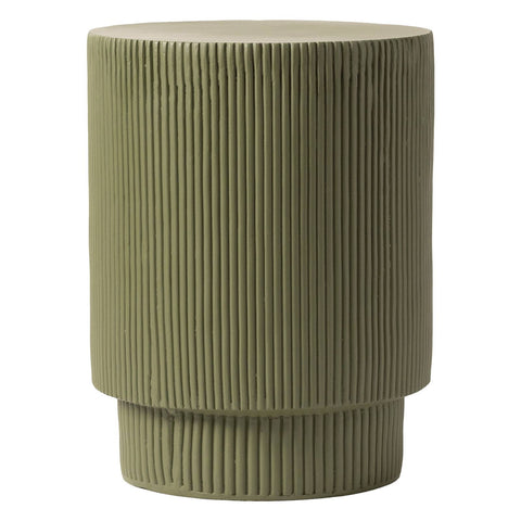 Eden Series Side Table in Fiberstone Round Accent Table for Home, Living Room, Indoor, and Outdoor