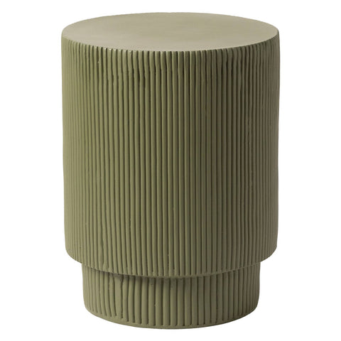 Eden Series Side Table in Fiberstone Round Accent Table for Home, Living Room, Indoor, and Outdoor