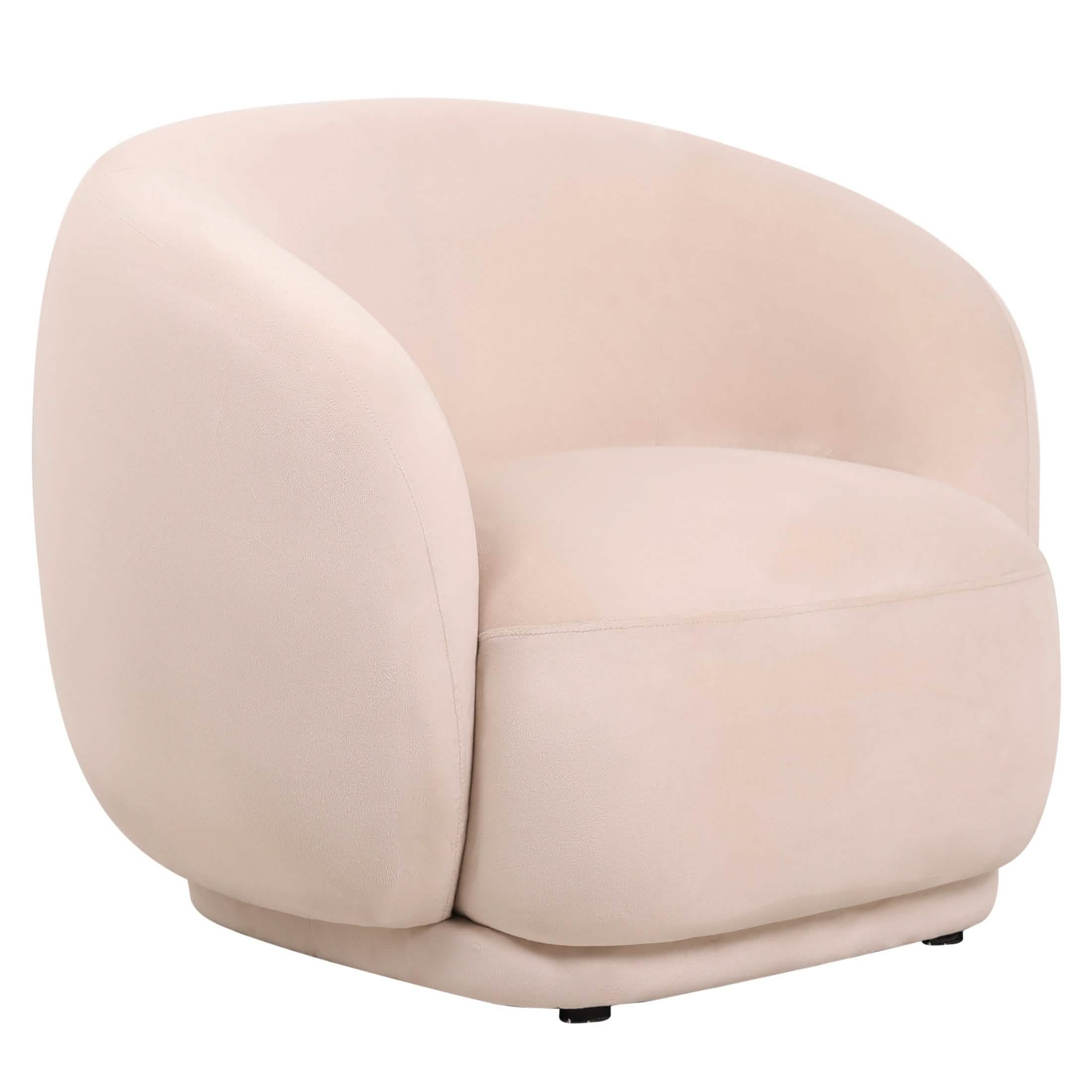 Faze Accent Chair Upholstered in Velvet Single - Seater Sofa Padded Seat and Back