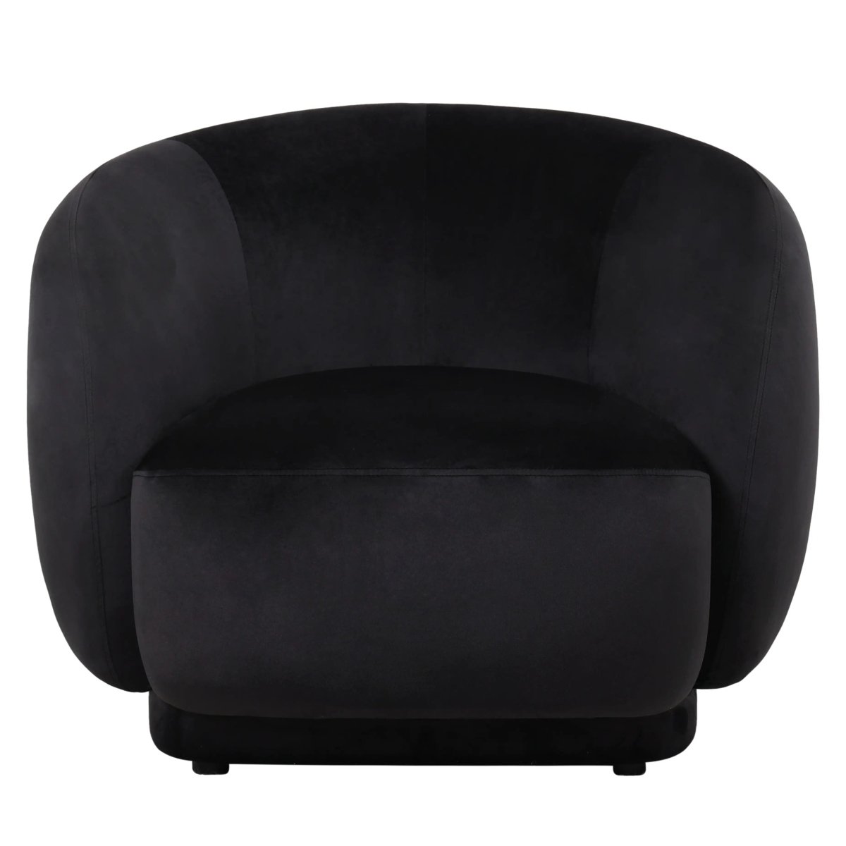 Faze Modern Barrel Accent Chair in Velvet with Wooden Base