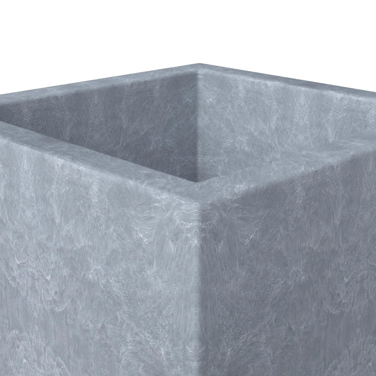 Fern Fiberstone and MGO Clay Mid - Century Modern Square Planter Pot for Indoor and Outdoor