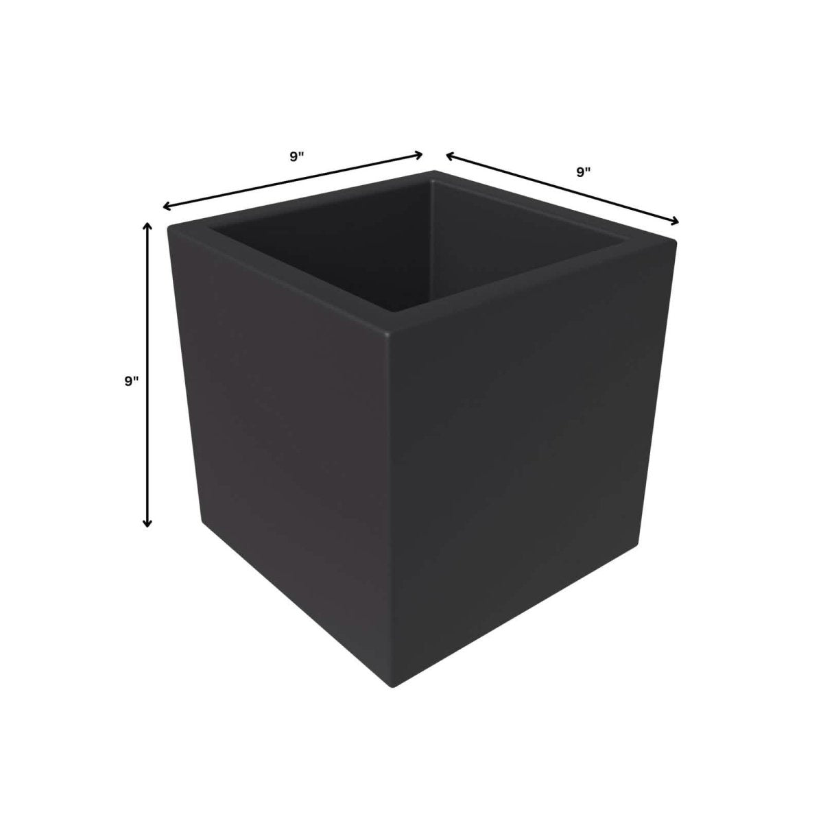 Fern Fiberstone and MGO Clay Mid - Century Modern Square Planter Pot for Indoor and Outdoor