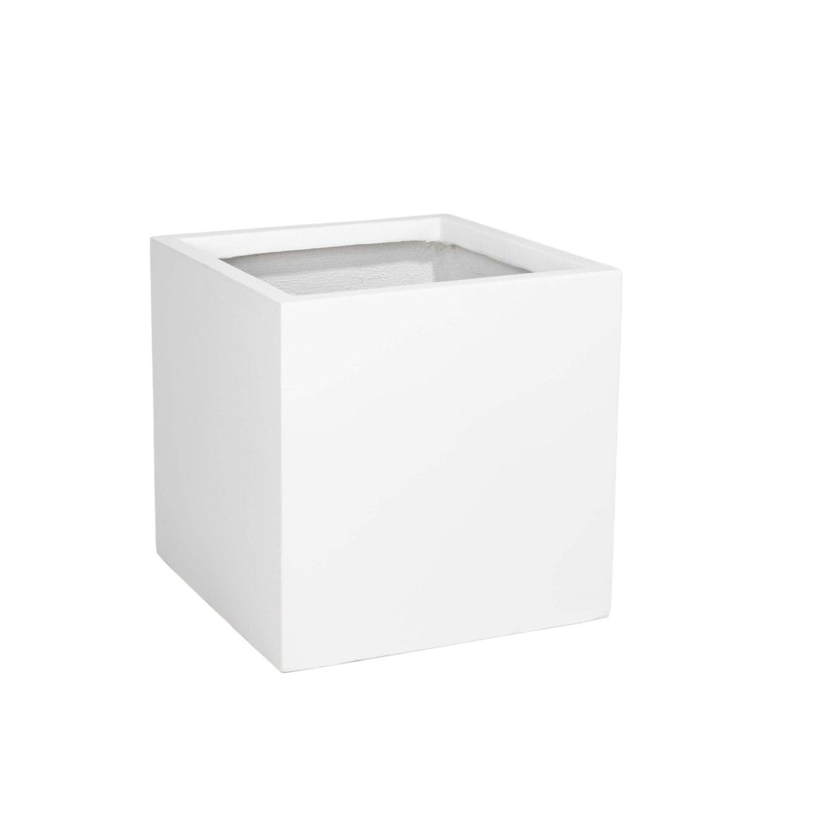 Fern Fiberstone and MGO Clay Mid - Century Modern Square Planter Pot for Indoor and Outdoor