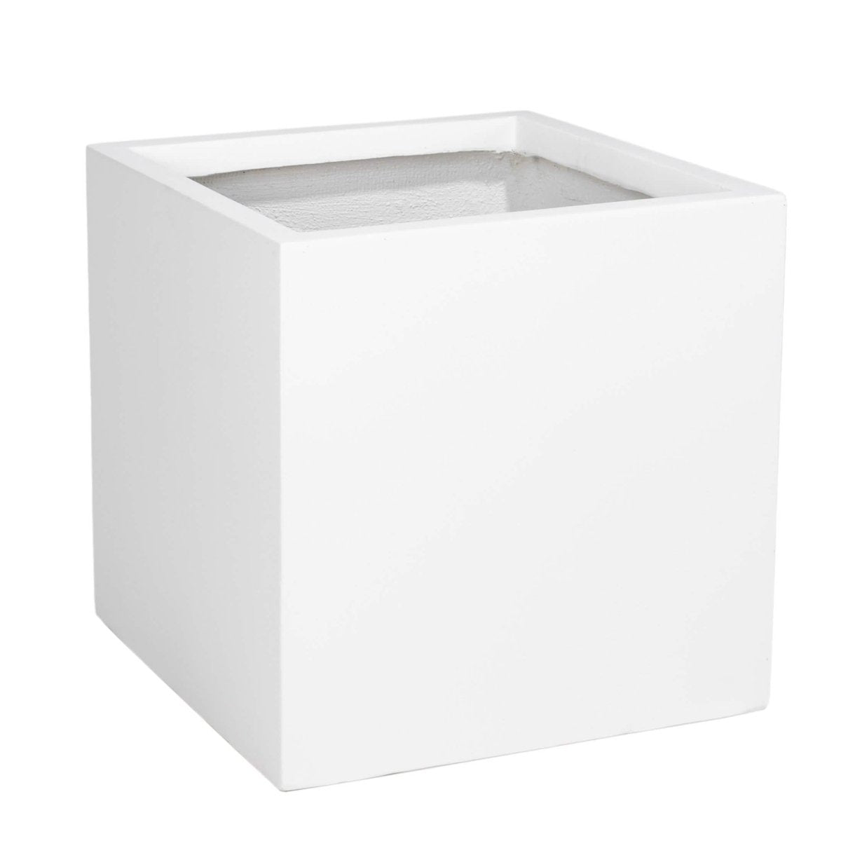 Fern Fiberstone and MGO Clay Mid - Century Modern Square Planter Pot for Indoor and Outdoor