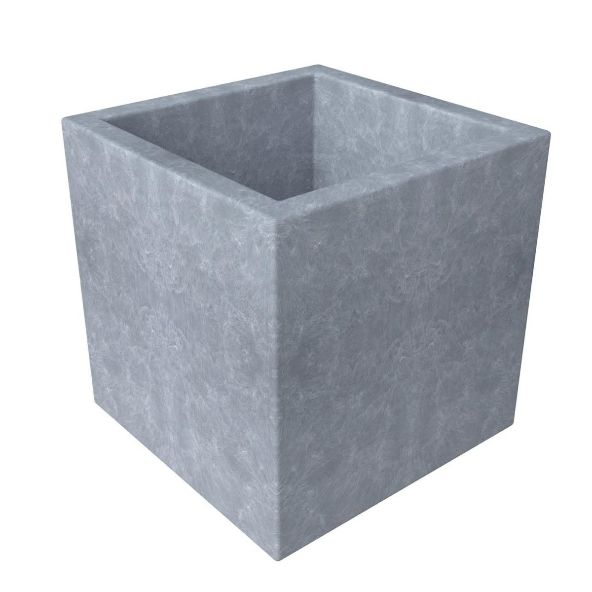 Fern Fiberstone and MGO Clay Mid - Century Modern Square Planter Pot for Indoor and Outdoor