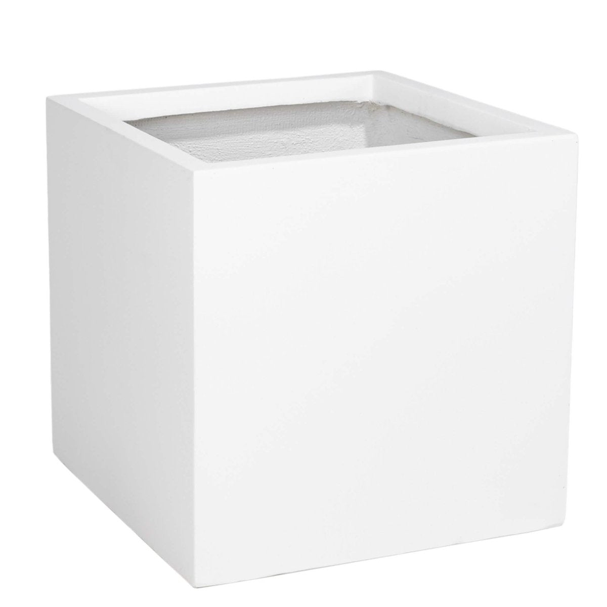 Fern Fiberstone and MGO Clay Mid - Century Modern Square Planter Pot for Indoor and Outdoor