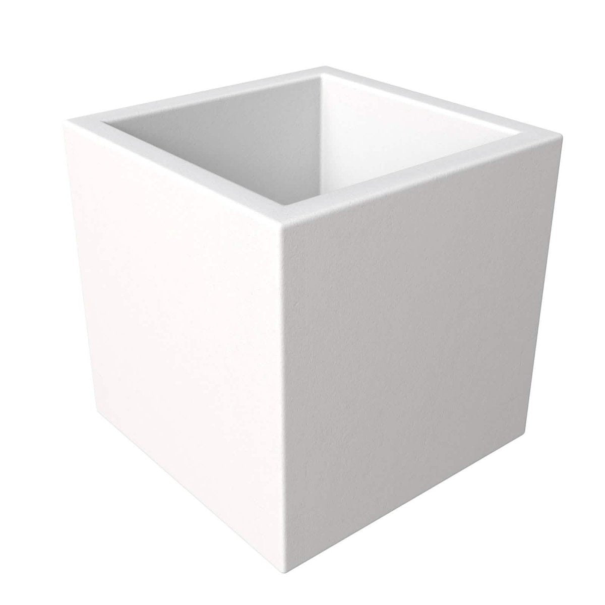 Fern Fiberstone and MGO Clay Mid - Century Modern Square Planter Pot for Indoor and Outdoor