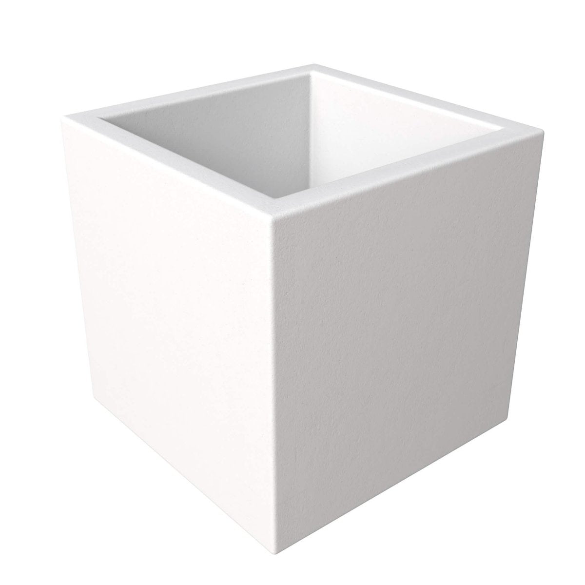 Fern Fiberstone and MGO Clay Mid - Century Modern Square Planter Pot for Indoor and Outdoor