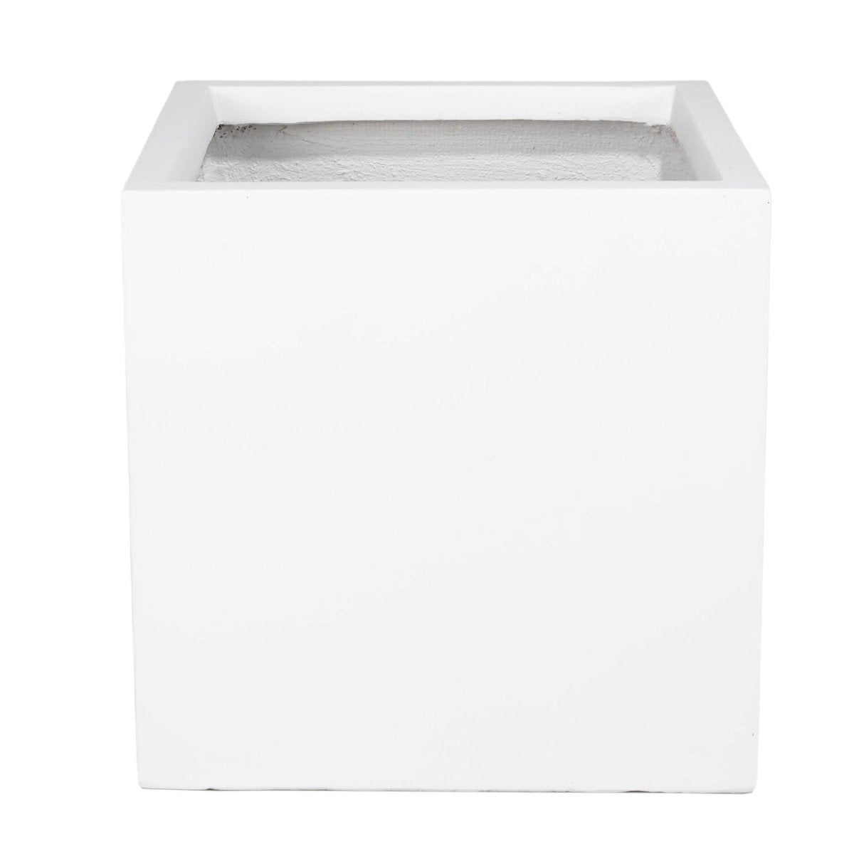 Fern Fiberstone and MGO Clay Mid - Century Modern Square Planter Pot for Indoor and Outdoor