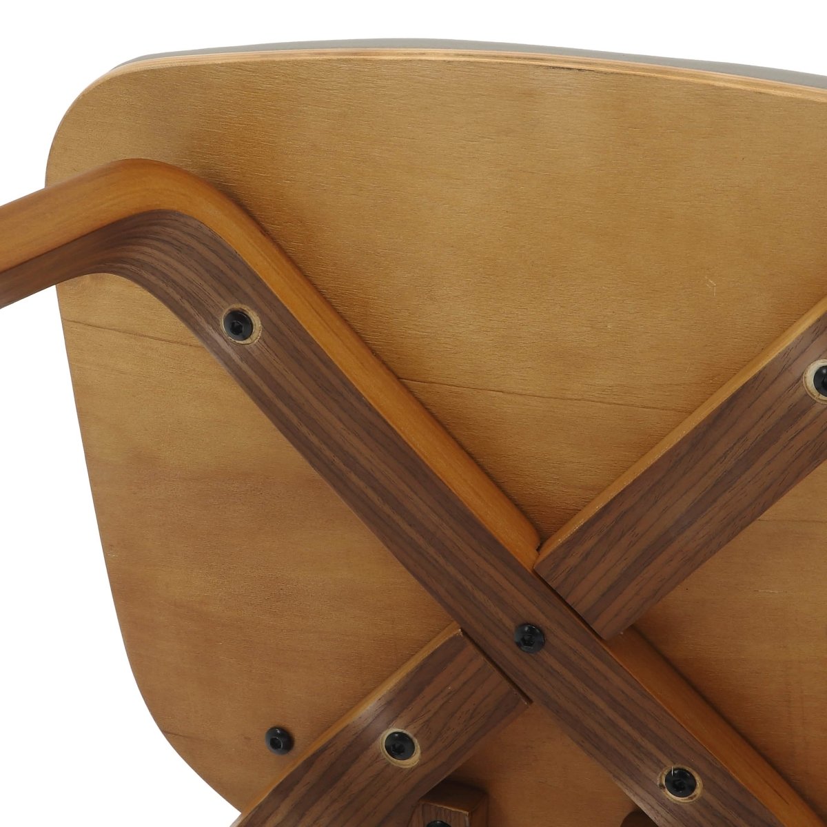 Fynix 5 - Piece Dining Set with Round Wooden Table in Natural Wood and 4 Leather Dining Chairs