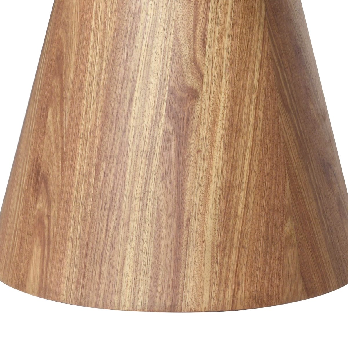 Fynix 5 - Piece Dining Set with Round Wooden Table in Natural Wood and 4 Leather Dining Chairs