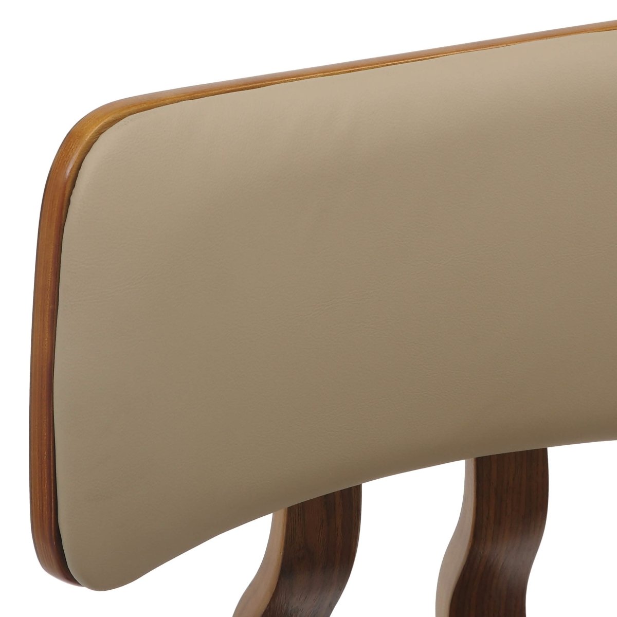 Fynix 5 - Piece Dining Set with Round Wooden Table in Natural Wood and 4 Leather Dining Chairs