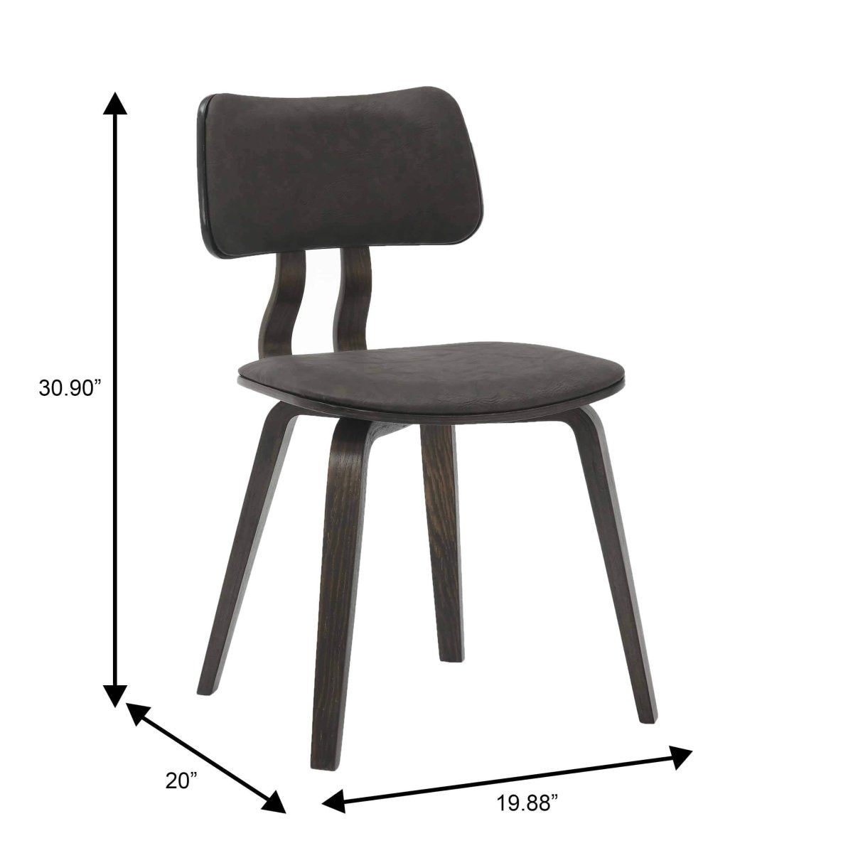 Fynix 5 - Piece Dining Set with Round Wooden Table in Natural Wood and 4 Leather Dining Chairs