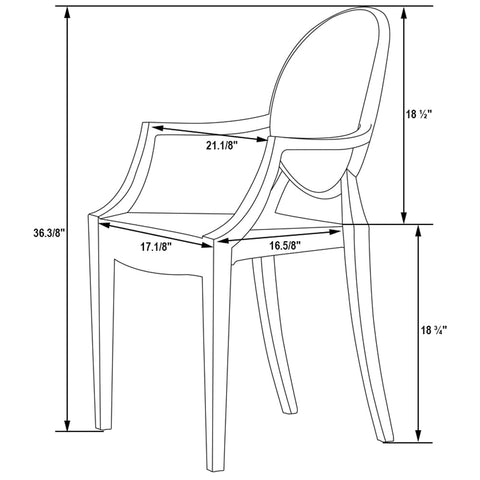 Carroll Modern Acrylic Dining Armchair