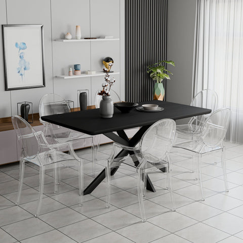 Carroll Modern Acrylic Dining Armchair