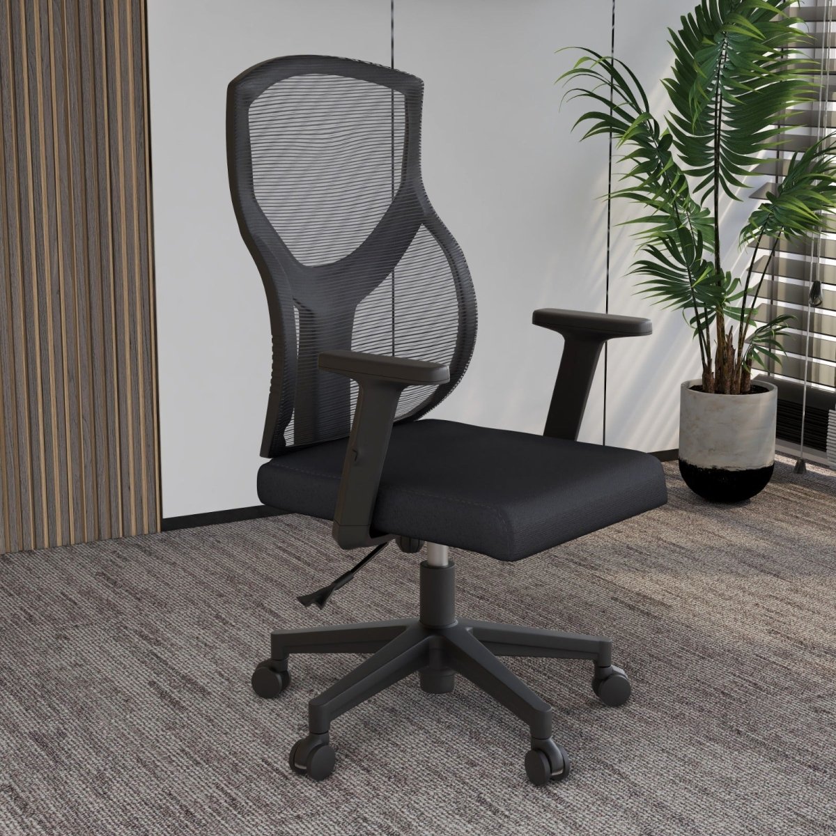 Glen Cotton Mid - Back Adjustable Office Conference Chair