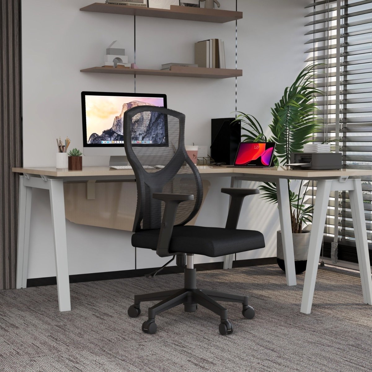 Glen Cotton Mid - Back Adjustable Office Conference Chair