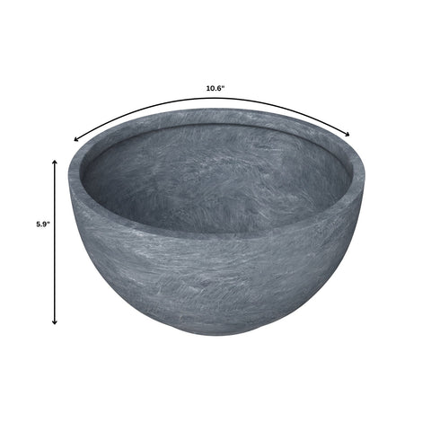 Grove Modern Fiberstone Round Planter Weather Resistant Design Plant Pot