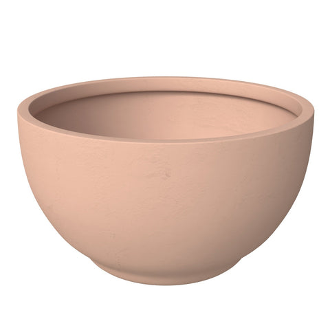 Grove Modern Fiberstone Round Planter Weather Resistant Design Plant Pot