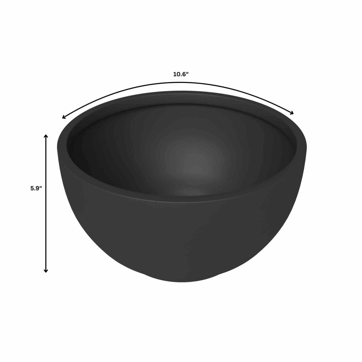 Grove Modern Fiberstone Round Planter Weather Resistant Design Plant Pot