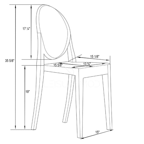 Marion Modern Transparent Acrylic Dining Chair