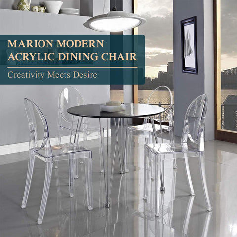 Marion Modern Transparent Acrylic Dining Chair