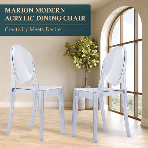 Marion Modern Transparent Acrylic Dining Chair