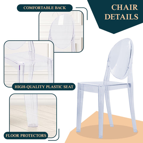 Marion Modern Transparent Acrylic Dining Chair