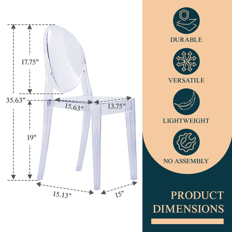 Marion Modern Transparent Acrylic Dining Chair