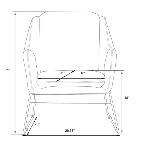 Harmony Velvet Accent Armchair